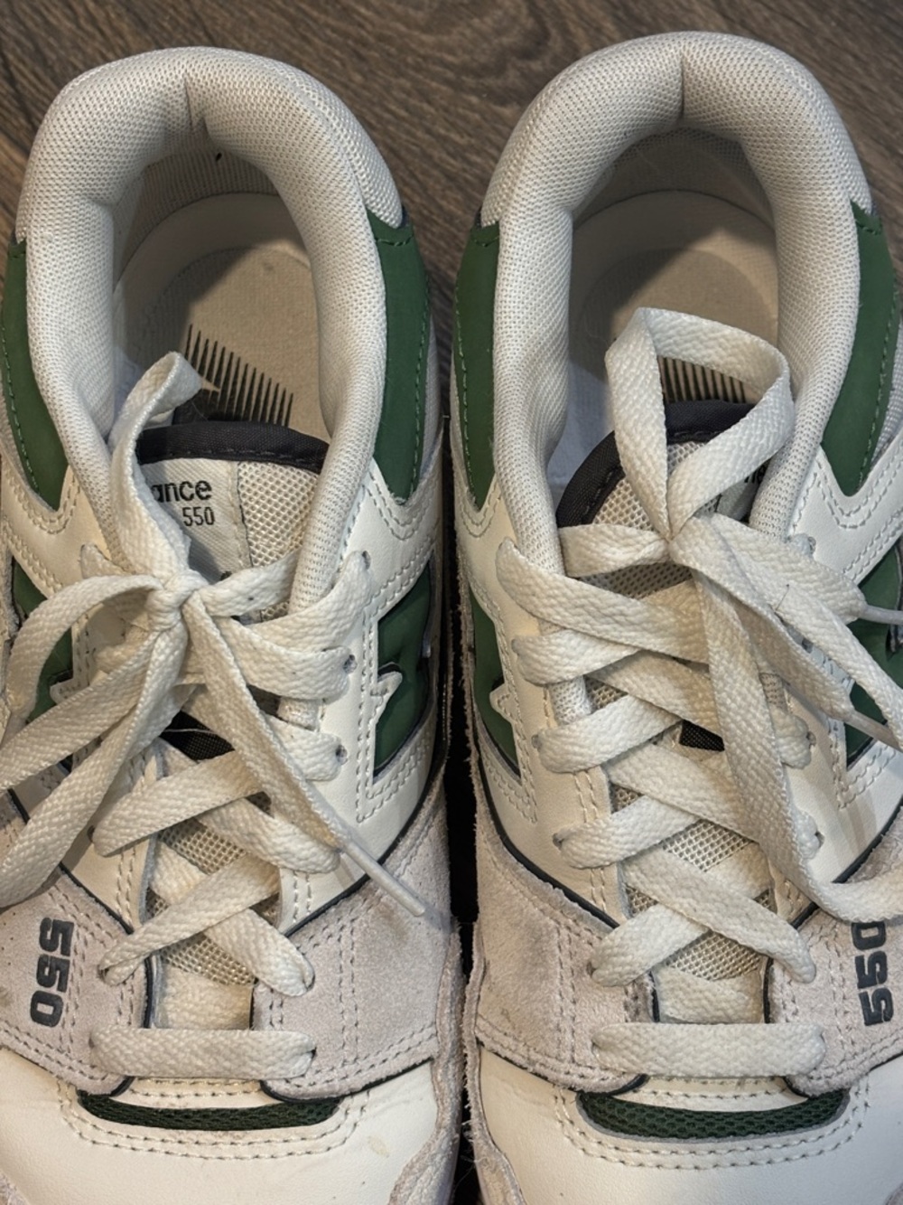 New Balance 550
White and Green Athletic Sneakers - Picture 5 of 5